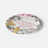 ボホフローラチエタプリントサファリバースデーパーティー ペーパープレート (アングル)