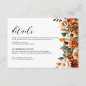 ボホフローラテラコッタウォーター結婚カラー エンクロージャーカード (正面)