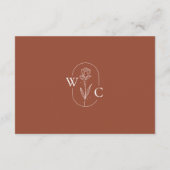 ボホフローラテラコッタウォーター結婚カラー エンクロージャーカード (裏面)