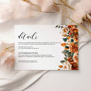ボホフローラテラコッタウォーター結婚カラー エンクロージャーカード
