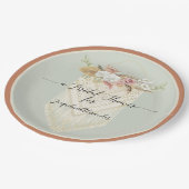 ボホフローラテラコッタパンパスグラスブライダルシャワー ペーパープレート (アングル)