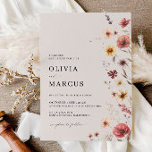 ボホフローラテラコッタメドウ結婚式招待状 招待状
