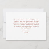 ボホフローラテラコッタリースハッピーウェディングデー カード (裏面)