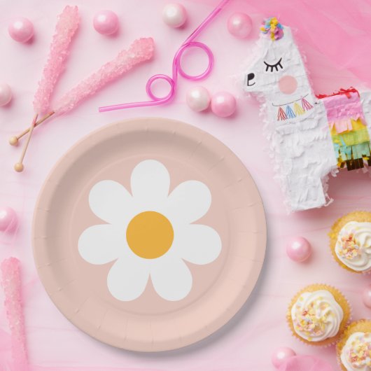 ボホフローラデイジーグルービーバースデーパーティードコール ペーパープレート (パーティー)