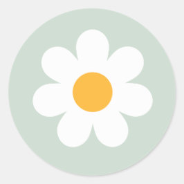 ボホフローラデイジーグルーヴィー誕生日パーティーの好意 ラウンドシール