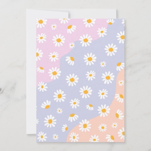 ボホフローラデイジー5番誕生日5はヴィベ 招待状 (裏面)