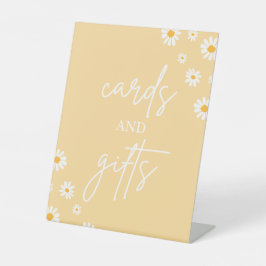 ボホフローラデイジーGroovy誕生日カードとギフト 台座サイン