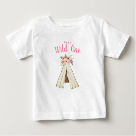 ボホフローラトバルテペワイルドワン1歳 ベビーTシャツ