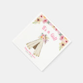 ボホフローラトライバルテペレガールベビーシャワー スタンダードカクテルナプキン (角)