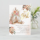 ボホフローラトライバルテペレガールベビーシャワー 招待状 (スタンド正面)