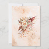 ボホフローラトライバルテペレガールベビーシャワー 招待状 (裏面)