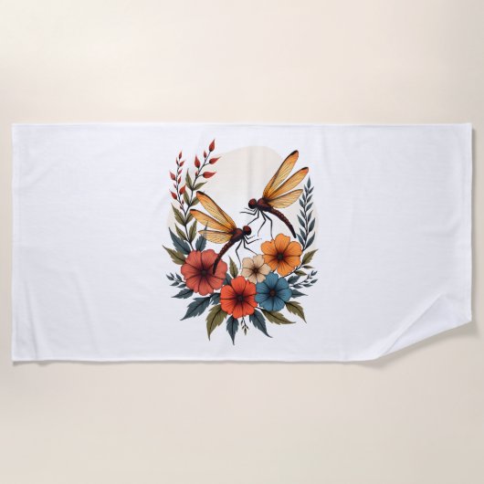 ボホフローラトンフライ ビーチタオル (正面)