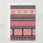 ボホフローラドリームキャッチャー水彩最初の誕生日 招待状 (裏面)