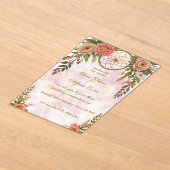 ボホフローラドリームキャッチャー結婚式招待状 アクリル招待状 (レイダウン)