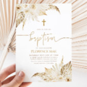 ボホフローラニュートラルガールズバプテスマ《キリスト教》洗礼式や命名式 招待状