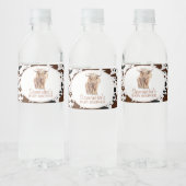 ボホフローラハイランドカウカーフベビーシャワー ペットボトルラベル (ボトル)