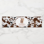 ボホフローラハイランドカウカーフベビーシャワー ペットボトルラベル (シングルラベル)