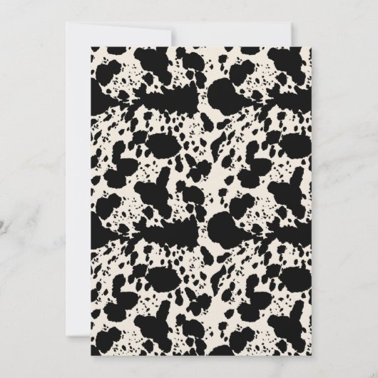 ボホフローラハイランドカウキー誕生日招待状 招待状 (裏面)