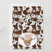 ボホフローラハイランドカウコウィドベビーシャワー 招待状 (裏面)