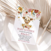 ボホフローラハイランドカウベビーシャワー招待状 招待状