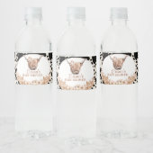 ボホフローラハイランドカウベビーシャワー ペットボトルラベル (ボトル)