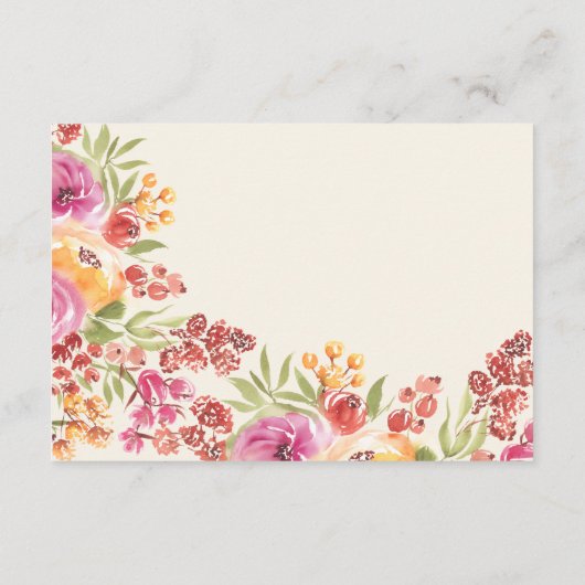 ボホフローラハネムーンファンドブライダルシャワー エンクロージャーカード (裏面)