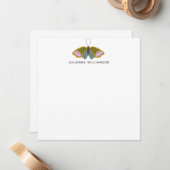 ボホフローラバタフライイラストレーション ノートカード (正面/裏面インサイチュ)