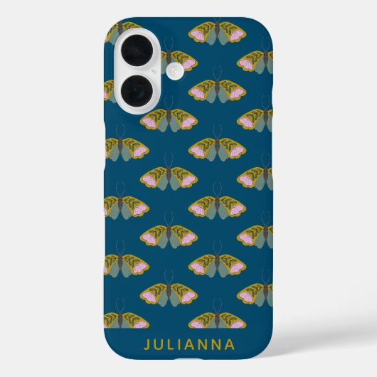 ボホフローラバタフライイラストレーション パーソナライズされた Case-Mate iPhoneケース (裏面)