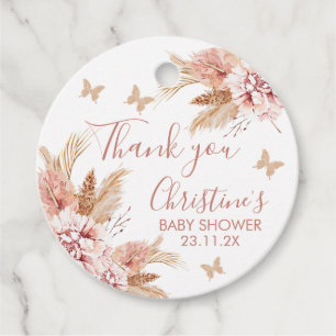 ボホフローラバタフライキスベビーメッセージカード フェイバータグ