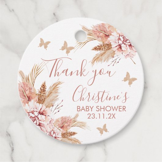 ボホフローラバタフライキスベビーメッセージカード フェイバータグ (正面)