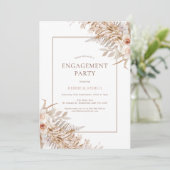 ボホフローラバラパンパスグラス婚約 招待状 (スタンド正面)
