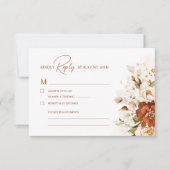 ボホフローラバーントオレンジテラコッタ結婚ズ 出欠カード (正面)