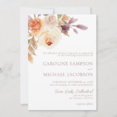 ボホフローラバーントオレンジ秋の結婚式招待状 招待状 (正面)