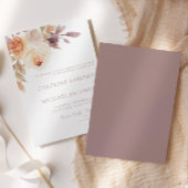 ボホフローラバーントオレンジ秋の結婚式招待状 招待状