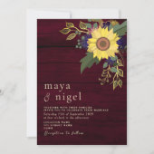 ボホフローラバ素朴ルグンディ結婚ズ 招待状 (正面)