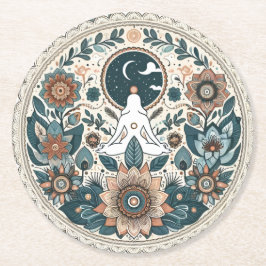 ボホフローラパステルコースター ラウンドペーパーコースター