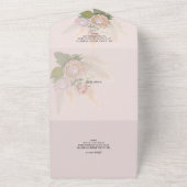 ボホフローラパンパグラスプロテアジオメトリック金ゴールドオール オールインワン招待状 (外側)