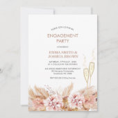 ボホフローラパンパグラス婚約 招待状 (正面)