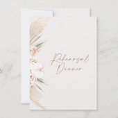 ボホフローラパンパスグラスカトラリーリハーサルディナー 招待状 (裏面)