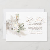 ボホフローラパンパスグラスグリーン婚約パーティ 招待状 (正面)