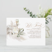 ボホフローラパンパスグラスグリーン婚約パーティ 招待状 (スタンド正面)