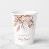 ボホフローラパンパスグラスダスティピンク 紙コップ (正面)