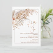 ボホフローラパンパスグラスハロー30誕生日 招待状 (スタンド正面)