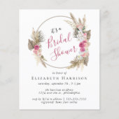 ボホフローラパンパスグラスブライダルシャワー招待 (正面)