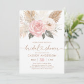 ボホフローラパンパスグラスブライダルシャワー 招待状 (スタンド正面)
