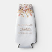 ボホフローラパンパスグラスブリーズメイドウェディングパーティー ボトルクーラー (正面)
