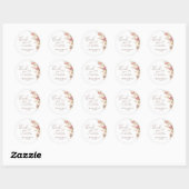 ボホフローラパンパスグラスベイビーシャワーありがとう ラウンドシール (シート)