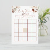 ボホフローラパンパスグラスベビーシャワーゲーム 招待状 (スタンド正面)