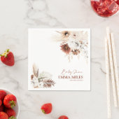 ボホフローラパンパスグラスベビーシャワーナプキンズ スタンダードカクテルナプキン (インサイチュ)