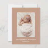 ボホフローラパンパスグラス新生児写真 サンキューカード (裏面)